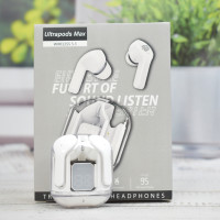 Беспроводные наушники Air31 Ultrapods Max с индикатором зарядки вакуумные Bluetooth Белые
