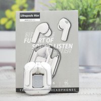 Беспроводные наушники Air31 Ultrapods Max с индикатором зарядки вакуумные Bluetooth Белые