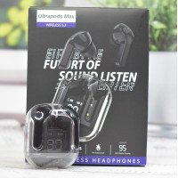 Бездротові навушники Air31 Ultrapods Max з індикатором зарядку вакуумні Bluetooth Чорні