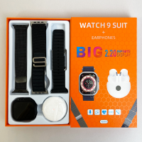 Smart watch Ultra 8 Черный + Миланская петля + Нейлоновый ремешок + Наушники Air Pro 6