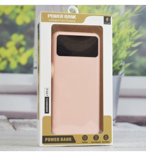 Повербанк с20 на 30000 mAh с встроенными кабелями PowerBank для портативной техники Розовый
