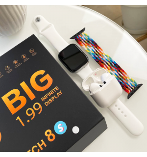 Комплект Smart Watch 8 Білий + додатковий ремінець + Навушинки Pro 4 
