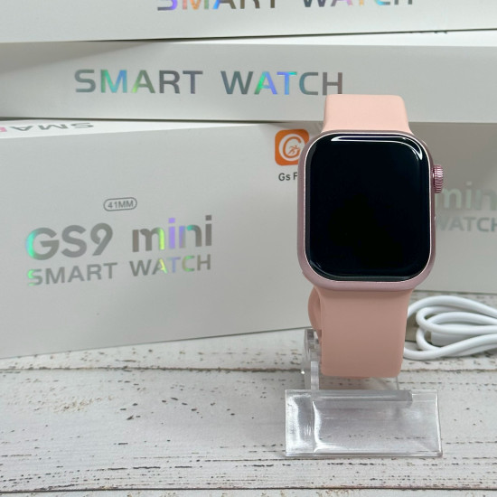 Смарт часы GS 9 mini 9-го поколения 38мм, Калькулятор, Bluetooth 5.2 Pink