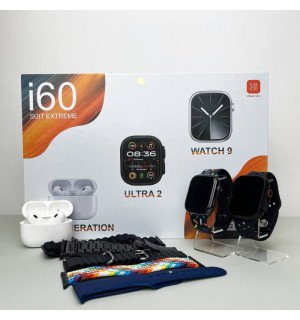 Комплект i60 suit Extreme Навушники pro + Смарт часы Ultra 2 + Смарт часы 9 Черный