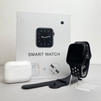 Супер Комплект Basic T55 Черный - Air Pro 2 + Smart Watch + 2 ремешка