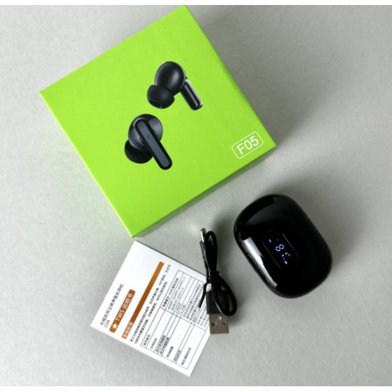 Беспроводные наушники, стерео бас, гарнитура для телефона и спорта F05 Bluetooth 5.0