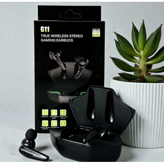 Премиальные беспроводные наушники G11 Series Bluetooth EarBuds с сенсорным управлением, Digital Indicator и режимом игры