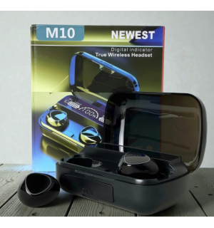 Бездротові Вакуумні навушники M10 Smart Case стильна та функціональна гарнітура Bluetooth 5.3 і радіусом роботи до 10 метрів