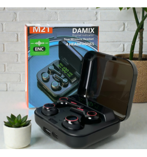 Беспроводные наушники M21 TWS | Bluetooth наушники с микрофоном, сенсорное управление, гарнитура для телефона Android iOS