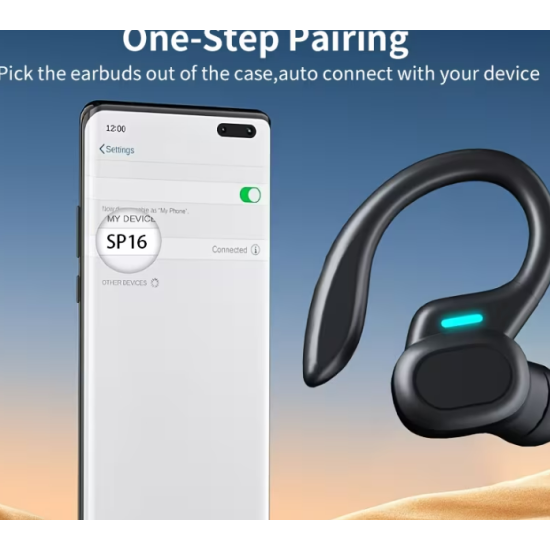 Беспроводные наушники SP16 TWS Bluetooth с микрофоном, беспроводные сенсорные наушники для звонков и музыки