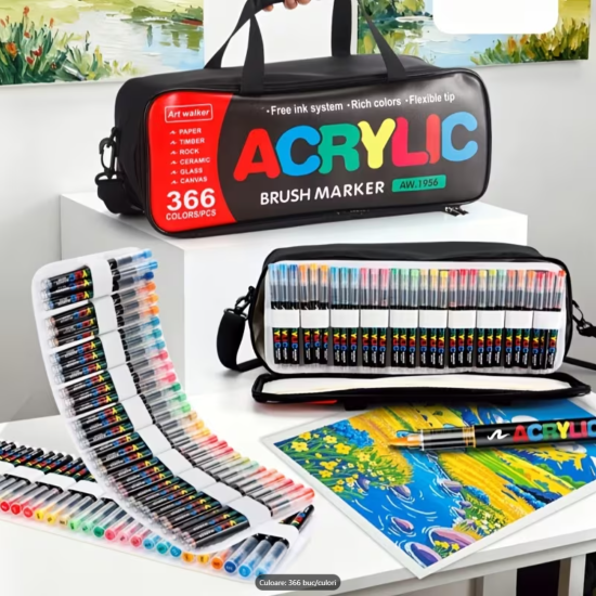 Набор маркеров GuangNa GN.8101 Acrylic Brush 366 шт профессиональные акриловые маркеры для творчеств