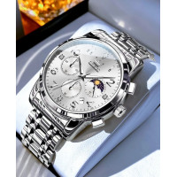 Стильний чоловічий годинник Olevs 3628 White Natural, класика
