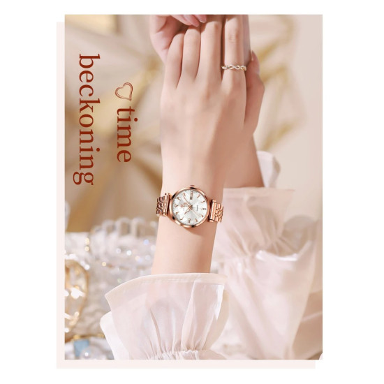 Olevs 5536 Rose White — класичний жіночий годинник на подарунок