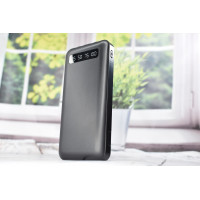 Smart Power Box Павербанк с быстрой зарядкой + фонарик 10000 mAh Black