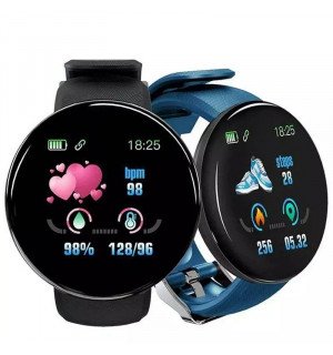 Смарт-часы Smart Watch D18 с функцией тонометра Black