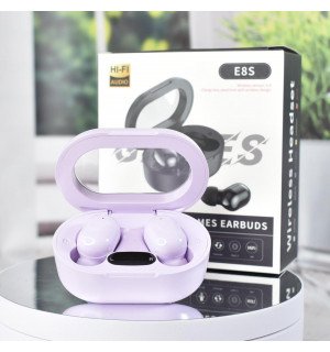 Бездротові вакуумні сенсорні навушники E8S Games stereo earphones Lilac