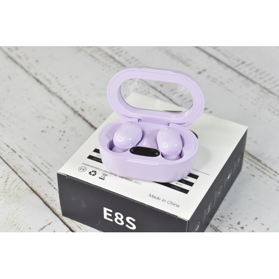 Беспроводные вакуумные сенсорные наушники E8S Games stereo earphones Lilac