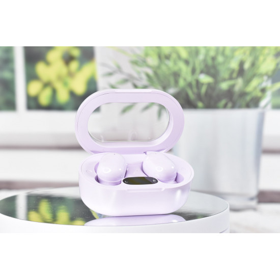 Беспроводные вакуумные сенсорные наушники E8S Games stereo earphones Lilac