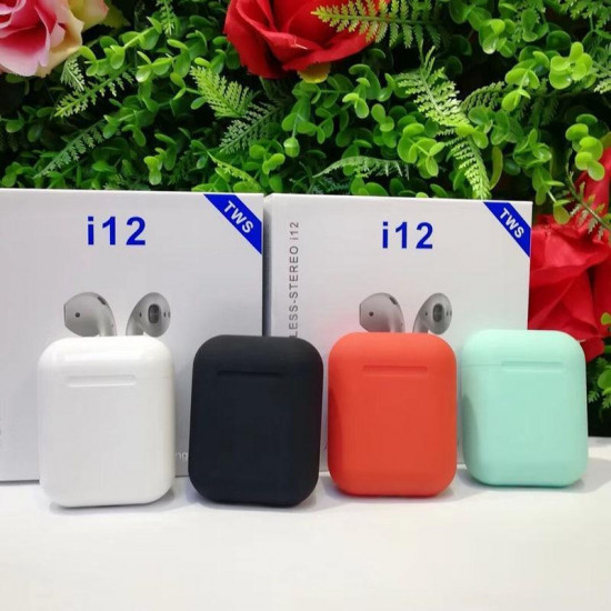 Бездротові сенсорні Bluetooth навушники HBQ I12 TWS Білі, Глянсові