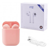 I12 TWS Качественные Беспроводные Bluetooth Розовые Наушники