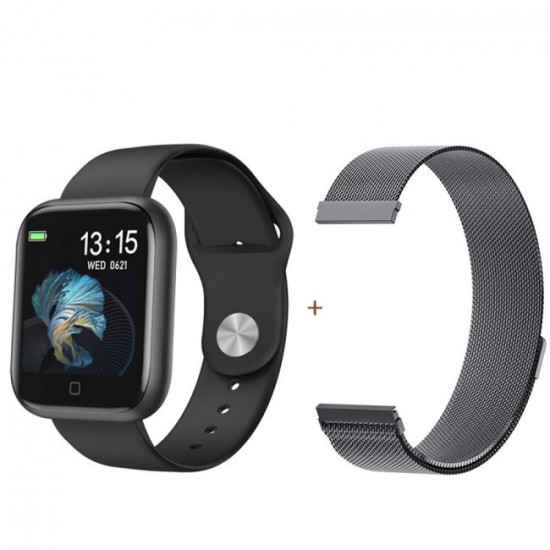 Смарт-годинник Smart Watch T80S Black + 2 браслети