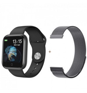 Смарт-годинник Smart Watch T80S Black + 2 браслети