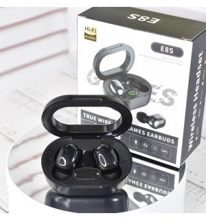 Беспроводные вакуумные сенсорные наушники E8S Games stereo earphones Black