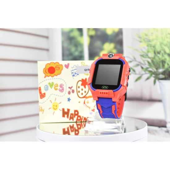 Детские Смарт часы Baby watch q19 gps трекер  red