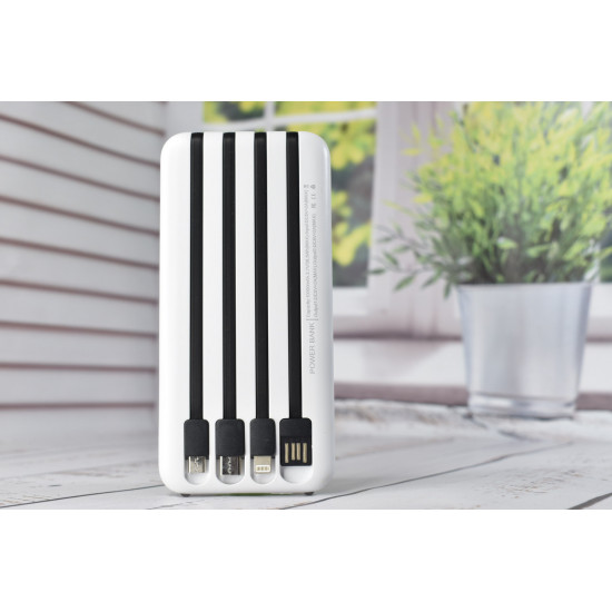 Power Bank Fast Charger Павербанк быстрая зарядка 10000 mAh White