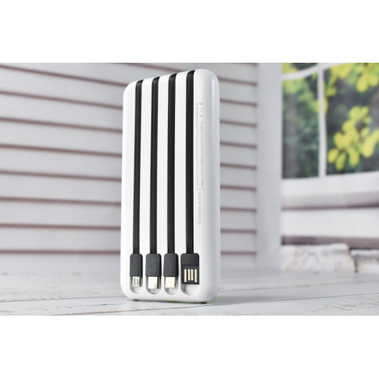 Power Bank Fast Charger Павербанк швидка зарядка 10000 mAh White