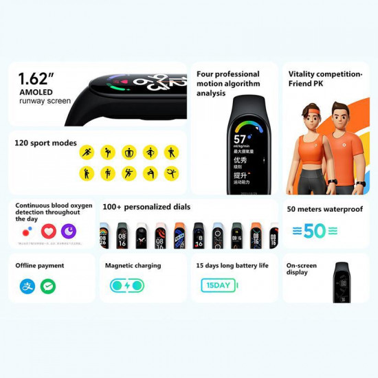 Фітнес-браслет Smart band M7 Фітнес трекер