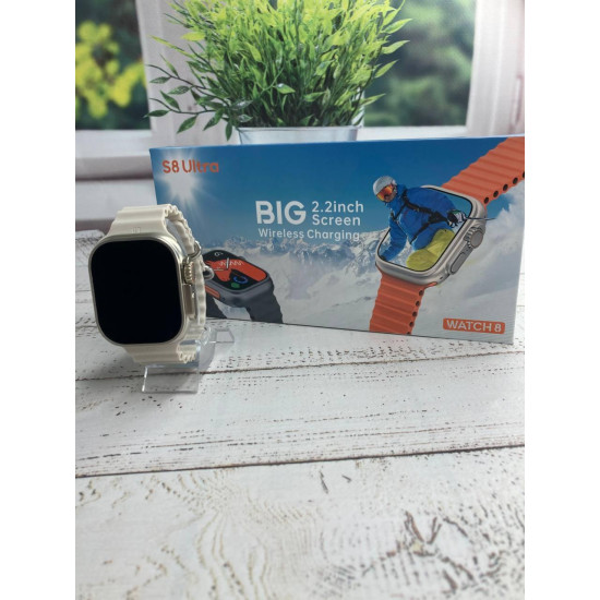 Smart Watch S8 Ultra Смарт часы 8-го поколения усовершенствованная версия Amoled-дисплей White
