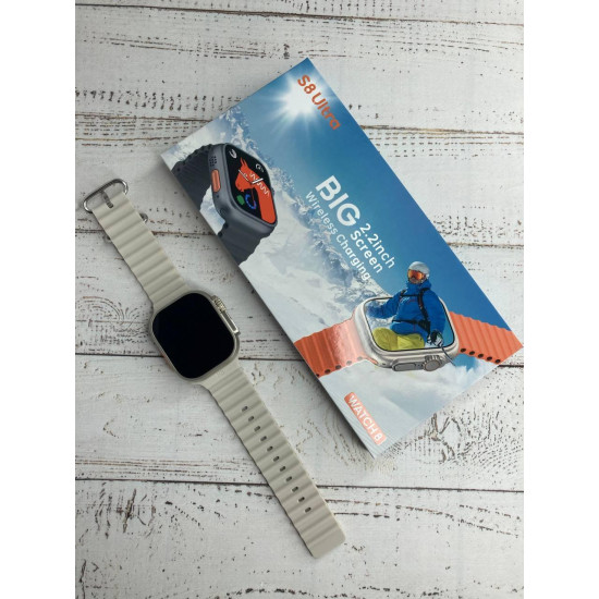 Smart Watch S8 Ultra Смарт часы 8-го поколения усовершенствованная версия Amoled-дисплей White