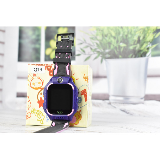 Детские Смарт часы Baby watch q19 gps трекер Pink