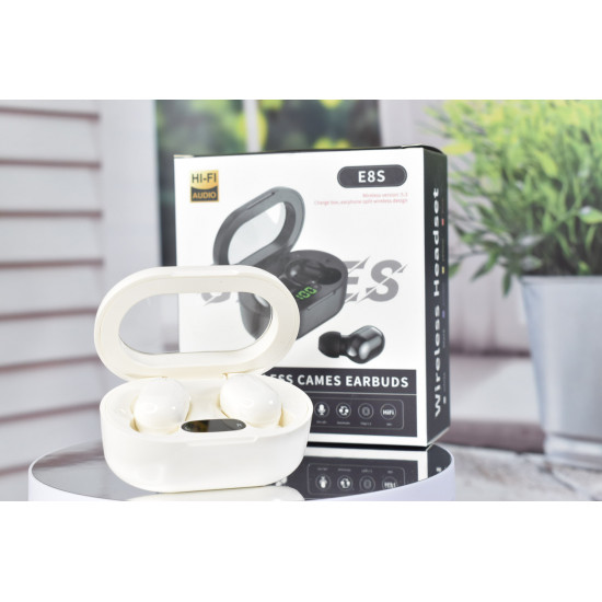 Беспроводные вакуумные сенсорные наушники E8S Games stereo earphones Yellow