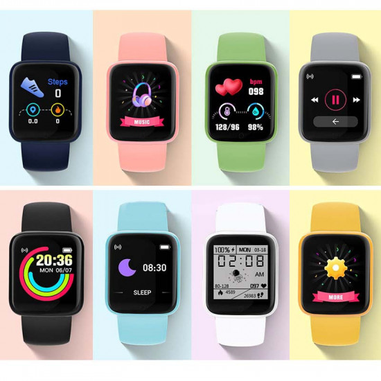 Смарт-часы Smart Watch Y68S шагомер подсчет калорий цветной экран Green