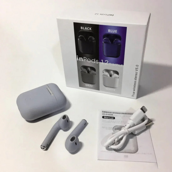 InPods 12 TWS Серые Беспроводные Наушники