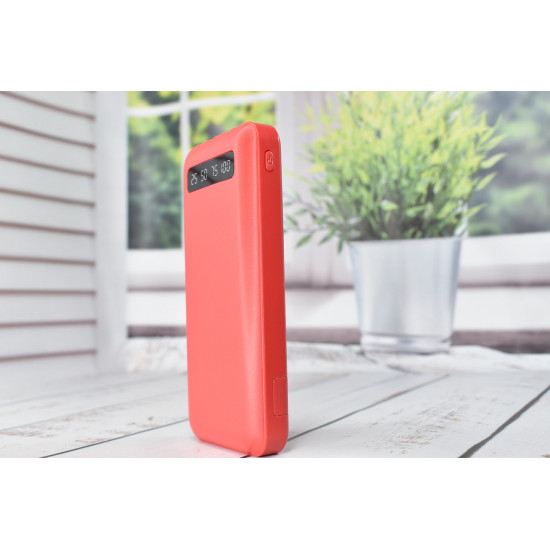 Smart Power Box Павербанк з швидкою зарядкаю + Ліхтарик 10000 mAh Red
