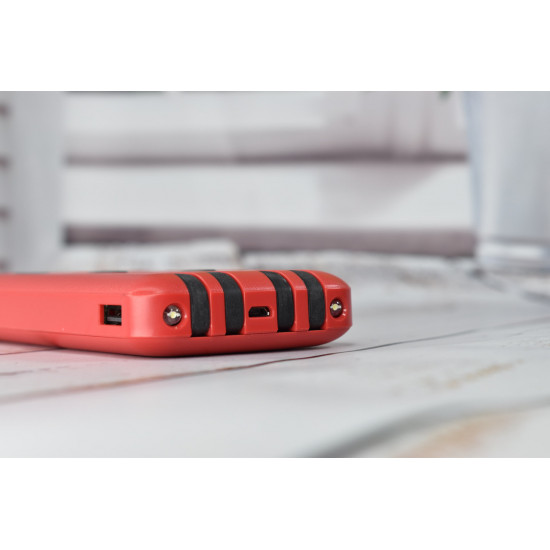 Smart Power Box Павербанк з швидкою зарядкаю + Ліхтарик 10000 mAh Red