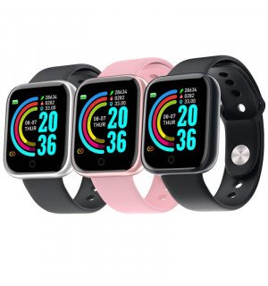 Смарт-годинник Smart Watch Y68 крокомір підрахунок калорій кольоровий екран