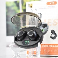 Беспроводные сенсорные наушники з мікрофоном AirDots K20 вакуумні Black