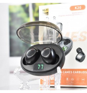 Беспроводные сенсорные наушники з мікрофоном AirDots K20 вакуумні Black