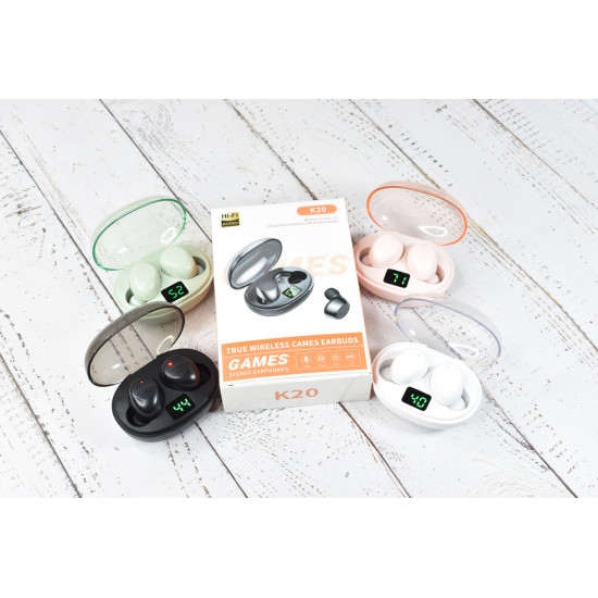 Беспроводные сенсорные наушники з мікрофоном AirDots K20 вакуумні Black