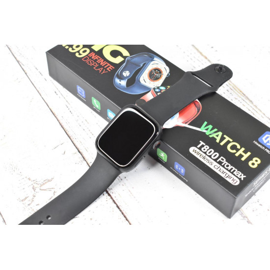 Смарт годинник Т800 Promax Smart watch 8 wireless charging Black