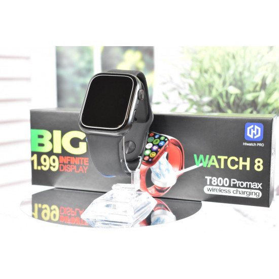 Смарт годинник Т800 Promax Smart watch 8 wireless charging Black