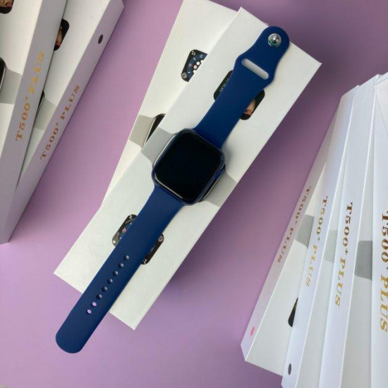 Умные смарт часы Smart watch 6 series 44мм Т500+ Plus / Умные часы Т500+ Plus Синие