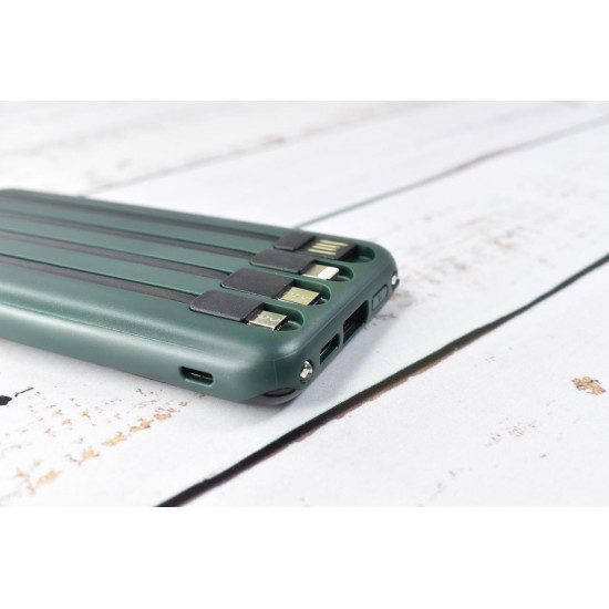 Power Bank Fast Charger Павербанк быстрая зарядка 10000 mAh Green