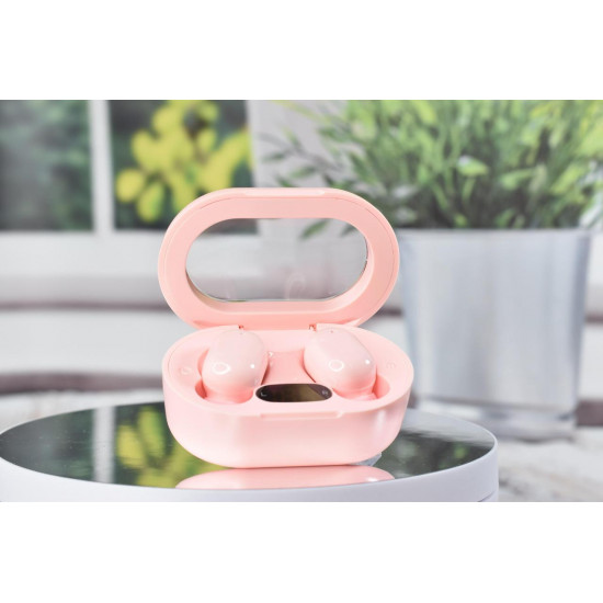 Беспроводные вакуумные сенсорные наушники E8S Games stereo earphones Pink