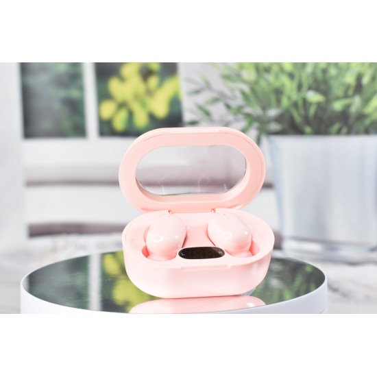Беспроводные вакуумные сенсорные наушники E8S Games stereo earphones Pink