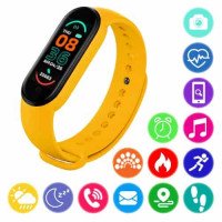 Фитнес-Браслет SMART BAND М6 Смарт Часы M6 Фитнес-трекер Желтый